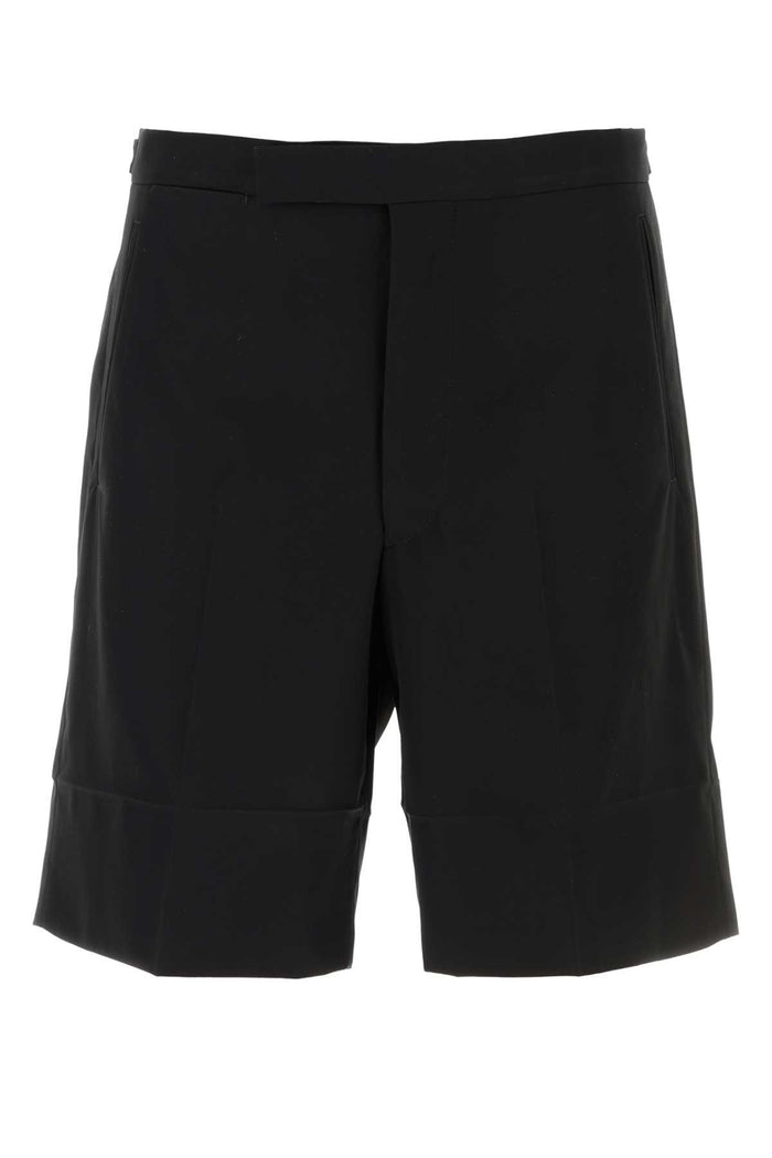 Prada Black Cotton Bermuda Shorts
