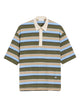 Ami Paris Cotton Striped Polo Shirt