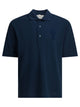 Ami Paris Blue Cotton Polo Shirt