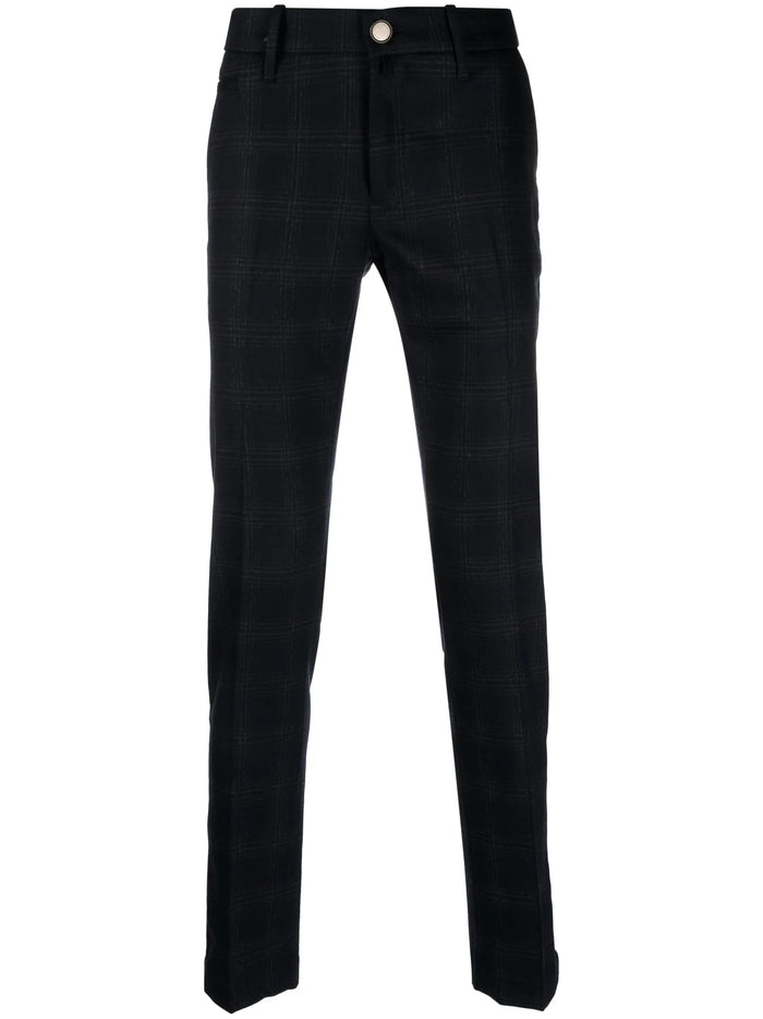 Jacob Cohen Navy Wool Cashmere Pants