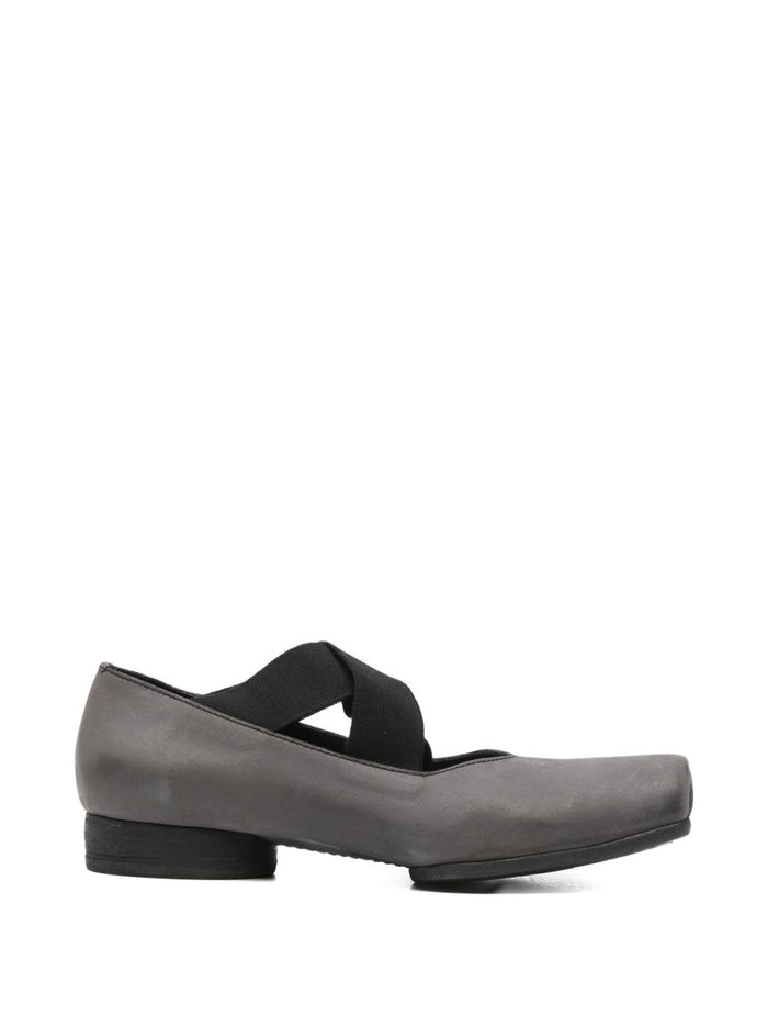 Uma Wang Grey Calf Leather Flats