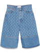Marine Serre Moon Denim Bermuda Shorts