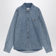 Ami Paris Blue Denim Ami De Coeur Shirt