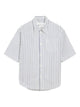 Ami Paris White Striped Ami De Coeur Shirt