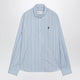 Ami Paris Light Blue Striped Ami De Coeur Shirt