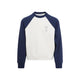 Ami Paris White And Blue Boxy Fit Cotton Sweatshirt