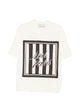 Ami Paris Logo-Print Striped-Patch T-Shirt