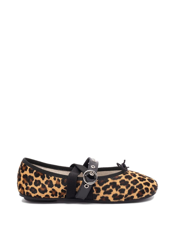 Repetto Noir Leopa Leopard Print Flat Shoes