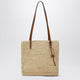 Manebí Beige Raffia Tote Bag