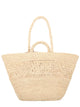 Manebi Powder Raffia Handbag