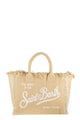 Mc2 Saint Barth Cotton Canvas Beach Tote Bag With Printed Logo