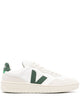 Veja Off White Green Leather Lace Shoes