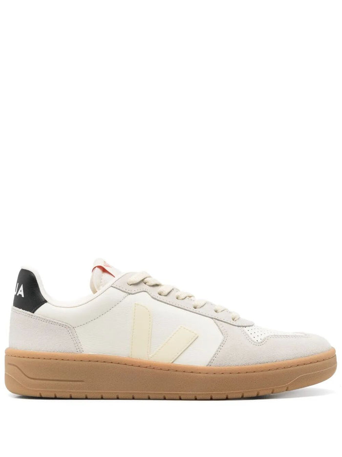 Veja V-82 Grained Leather Pure Sneakers