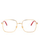 Valentino Garavani Gold Gold Transparent Metal Glasses