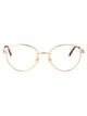 Valentino Garavani Gold Gold Transparent Metal Glasses