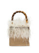 La Milanesa "Violeta" Yuta And Feathers Small Bag