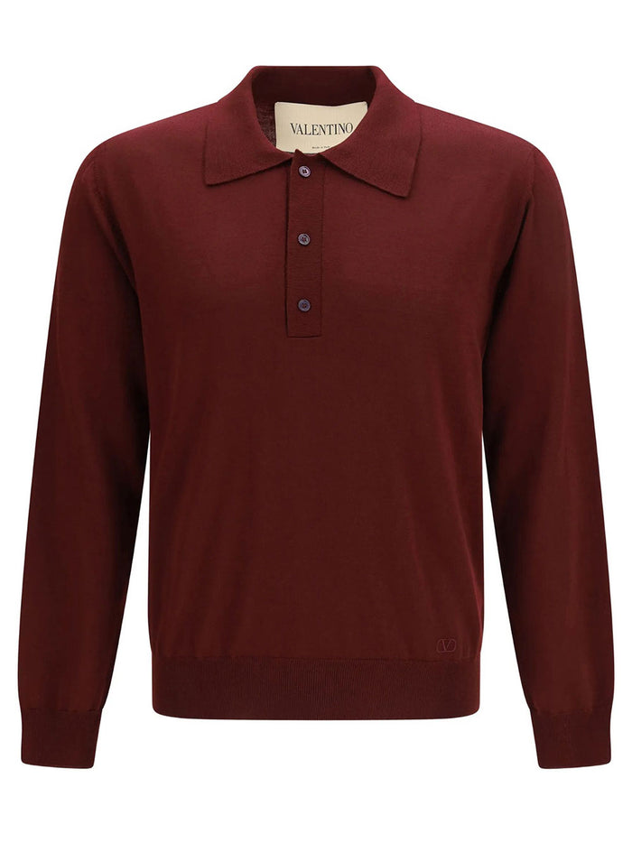 Valentino Garavani Valentino Wool Polo With Vlogo Embroidery