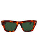 Valentino Garavani Honey Tortoise W/Dark Green Acetate Sunglasses