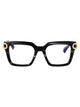 Valentino Garavani Blk-Gld Acetate Glasses