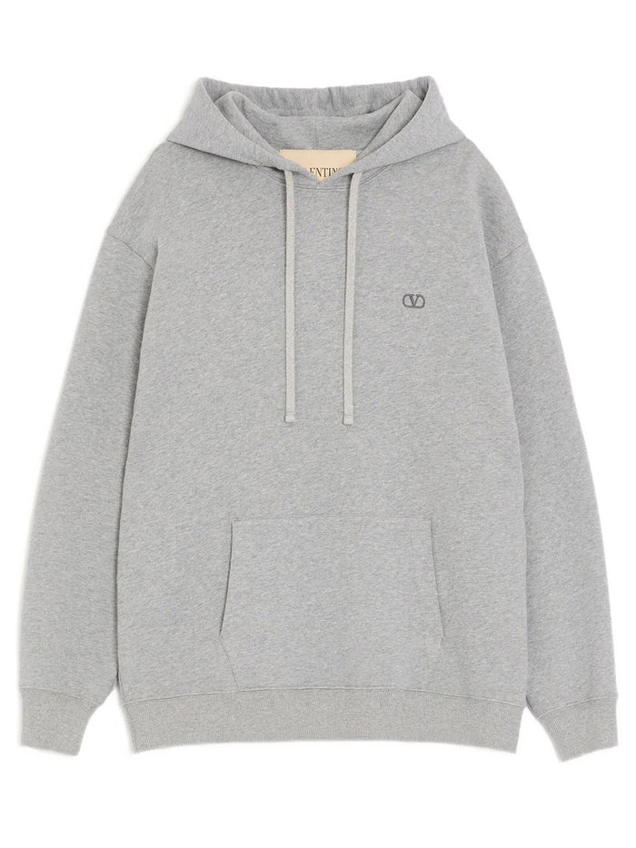 Valentino Garavani Valentino Cotton Hoodie With Vlogo Embroidery