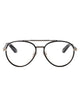 Philipp Plein Silver Black Metal Glasses