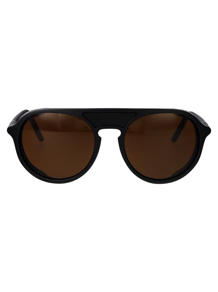 Vuarnet Matte Black Orange Injected Sunglasses