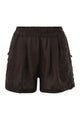 Maurizio Mykonos Linen Shorts With Embroidery And Elasticated Waistband
