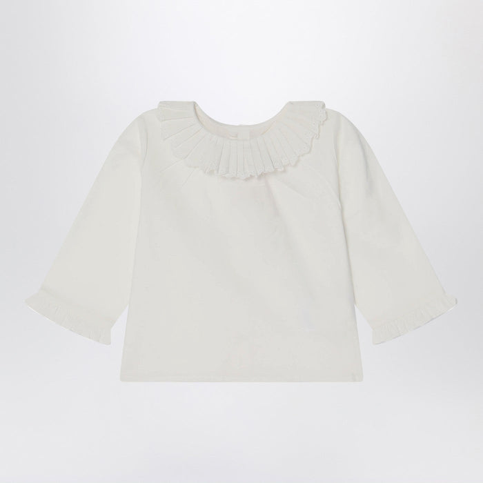 Bonpoint White Joliette Blouse With Ruffles