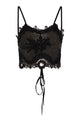 Maurizio Mykonos Linen And Rayon Lingerie-Style Top With Embroidery And Corset Back