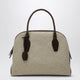 The Row India 12 Natural/Brown Canvas And Leather Bag