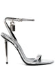 Tom Ford Padlock Leather Heel Sandals