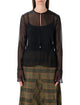 Our Legacy Our Legacy Black Sheer Crinkle Waist Blouse