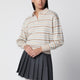 Guest In Residence Collegiate Stripe Polo Sweater Sandstone