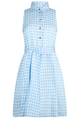 Liu Jo Light Blue Gingham Pattern Dress