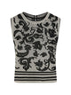 Liu Jo White Black Crew-Neck Sweater