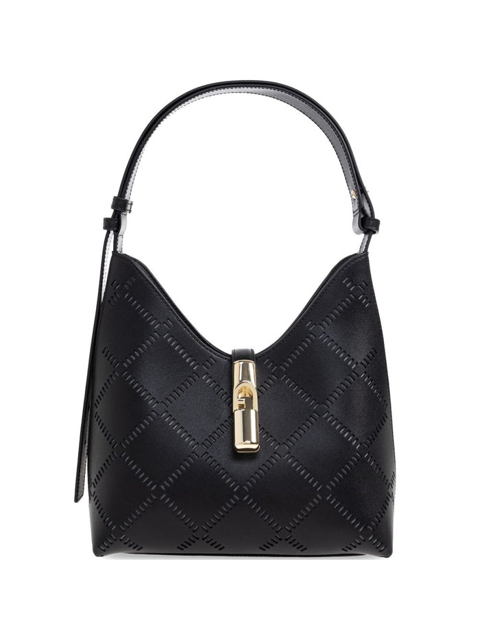 Furla Black Leather Top Handle Bag