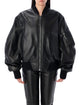 The Attico Anja Leather Bomber Jacket