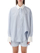 The Attico The Attico Diana Oversized Striped Shirt