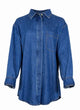 Darkpark Blue Cotton Classic Collar Shi
