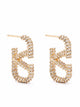 Valentino Garavani Vlogo Signature Earrings In Metal And Swarovski ® Crystals