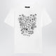 Weekend Max Mara White Cotton Jersey T-Shirt With Floral Graphic