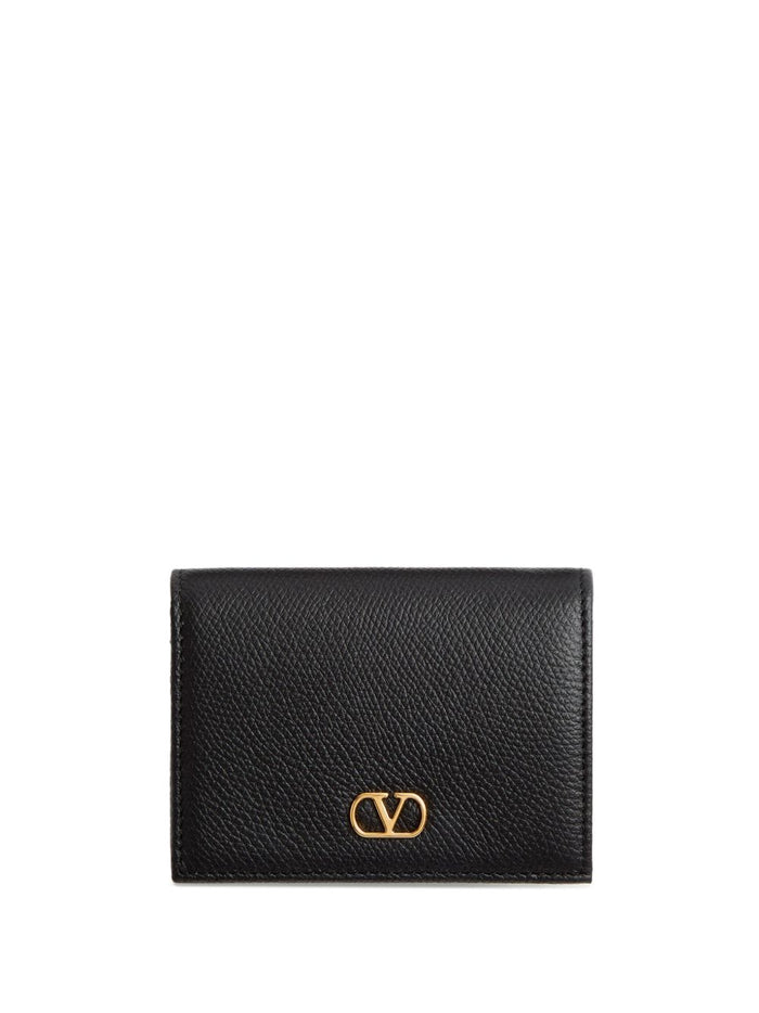 Valentino Garavani Vlogo Signature Leather Wallet