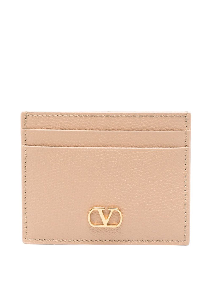 Valentino Garavani Vlogo Signature Leather Card Case