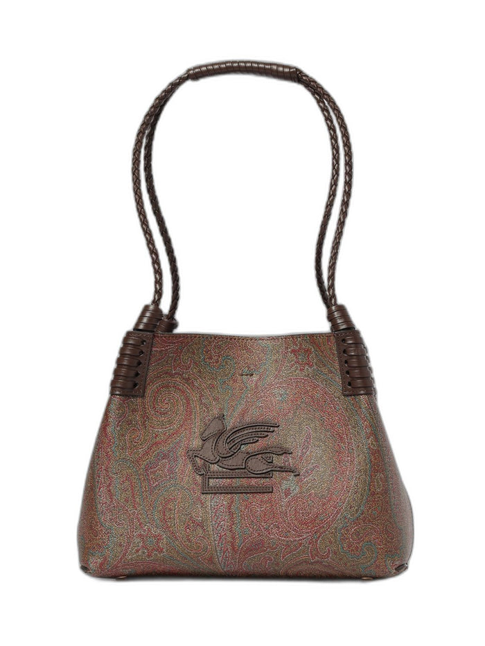 Etro Libra S Brown Basket Bag Amebas Logo