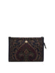 Etro Brown Paisley Jacquard Pouch