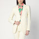 Etro White Jacquard Jacket With Crossover Detail