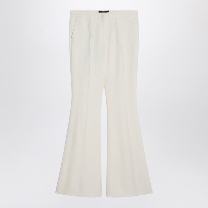 Etro Flared Trousers In Ivory Viscose