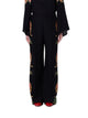 Etro Silk Palazzo Trousers With Paisley Foliage Print