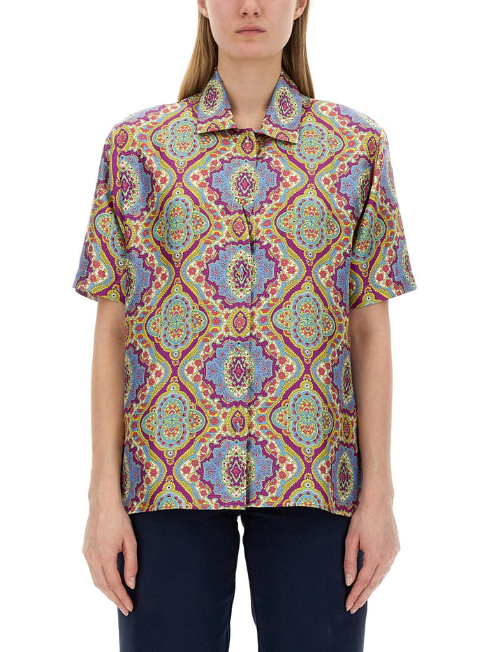 Etro Printed Silk Shirt