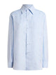 Etro Light Blue Shirt In Linen And Cotton
